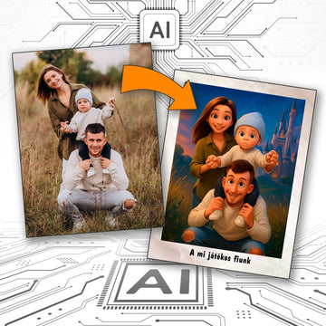 AI generált saját fényképes ajándékok