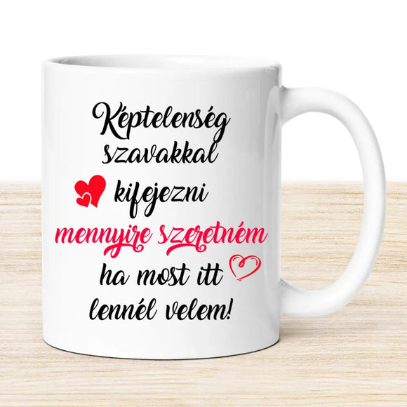 Valentin napi bögre – személyre szabható