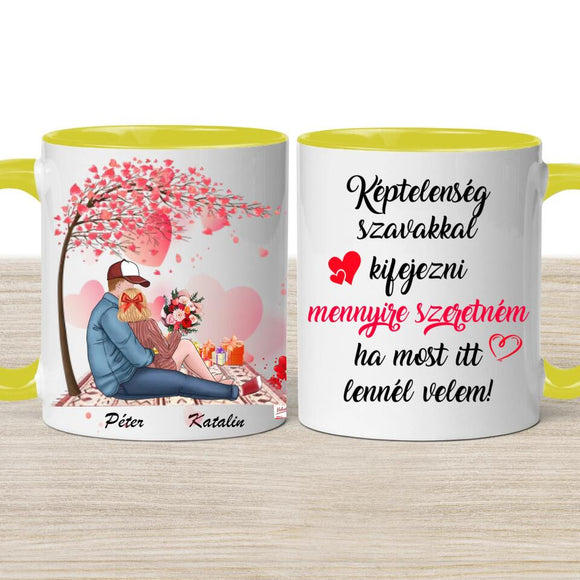Valentin napi bögre – személyre szabható