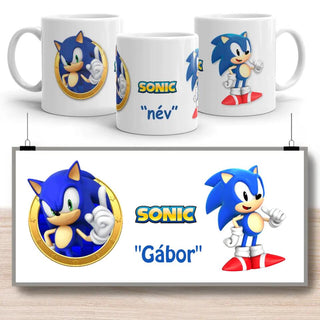 Egyedi SONIC bögre – saját névvel
