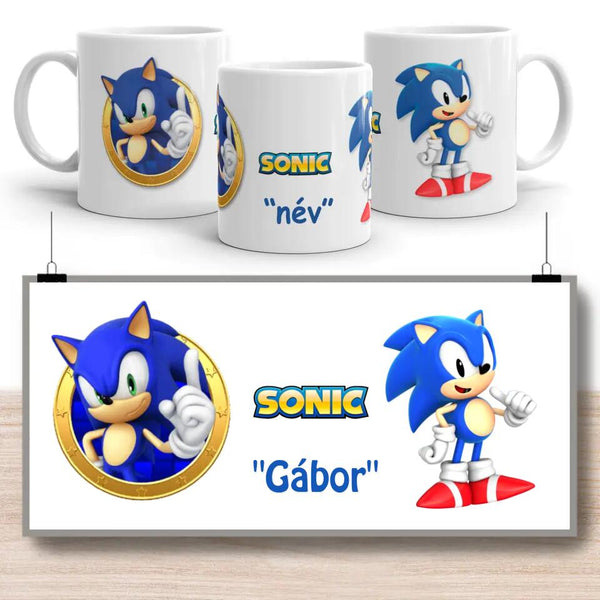 Egyedi SONIC bögre – saját névvel