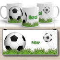 Névre szóló gyerek bögre – focis dizájn