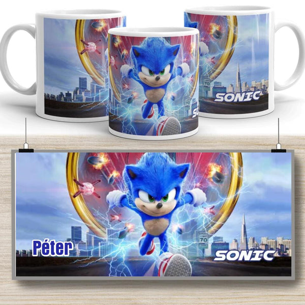 SONIC bögre - saját névvel