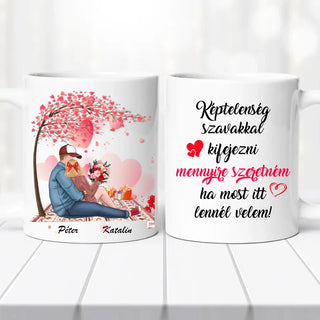 Valentin napi bögre – személyre szabható