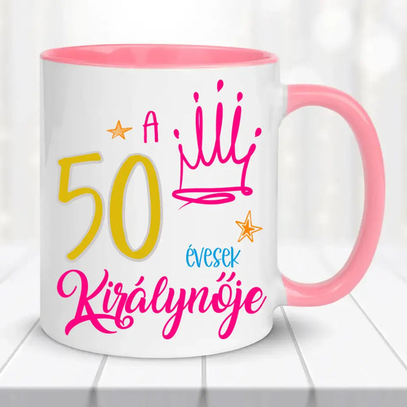Születésnapi évszámos bögre – „Királynő” stílus