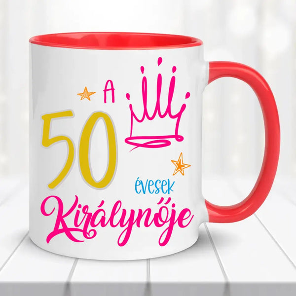 Születésnapi évszámos bögre – „Királynő” stílus