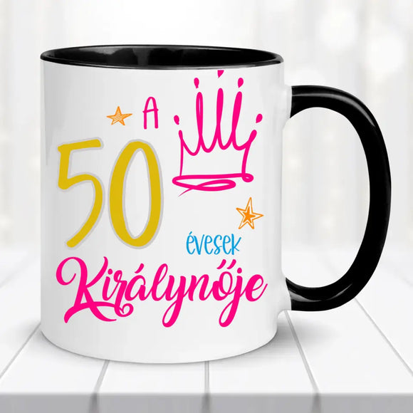 Születésnapi évszámos bögre – „Királynő” stílus