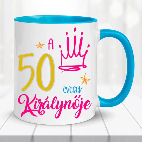 Születésnapi évszámos bögre – „Királynő” stílus
