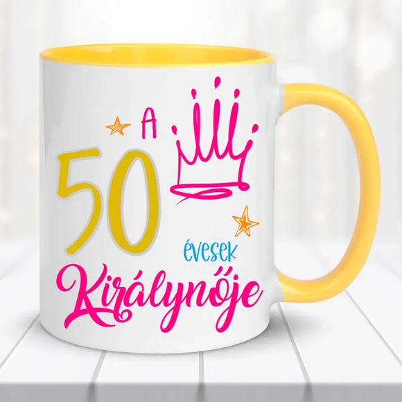 Születésnapi évszámos bögre – „Királynő” stílus