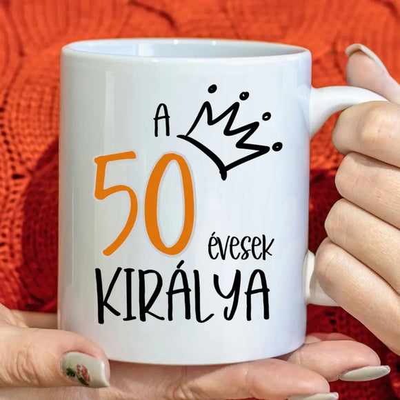 Születésnapi évszámos bögre – „Királyi” stílus