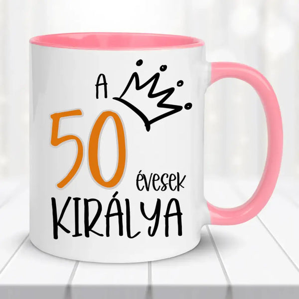 Születésnapi évszámos bögre – „Királyi” stílus