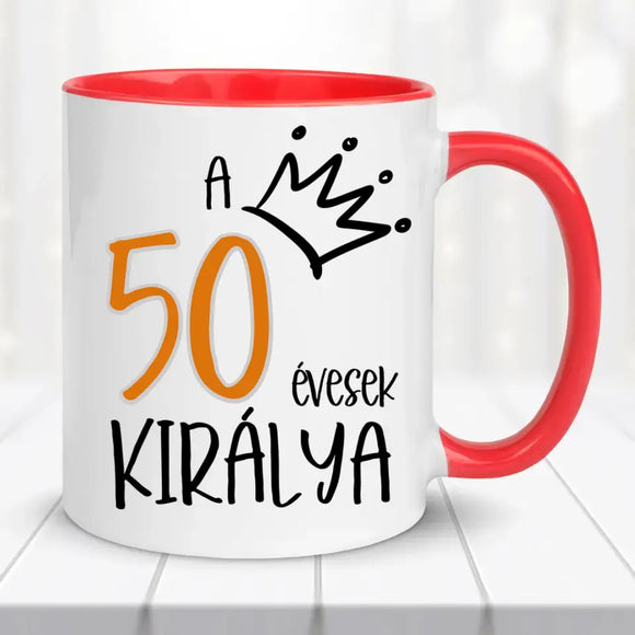 Születésnapi évszámos bögre – „Királyi” stílus