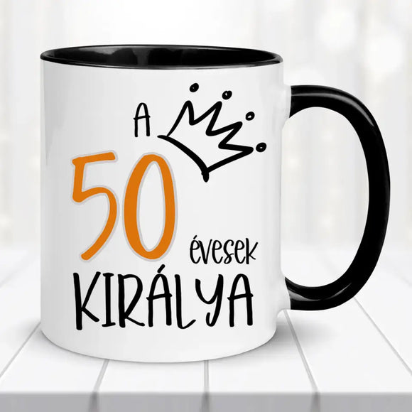 Születésnapi évszámos bögre – „Királyi” stílus