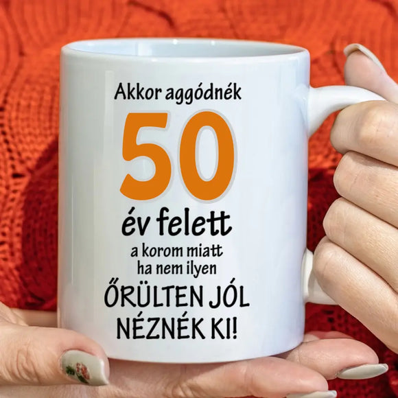 Születésnapi évszámos bögre – egyedi