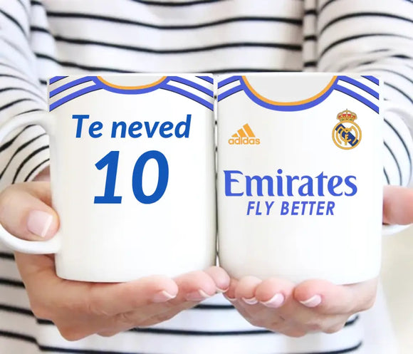 Real Madrid focis bögre – egyedi kivitel