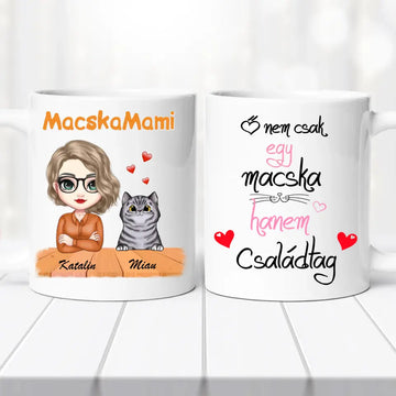 Macskás Egyedi Bögre