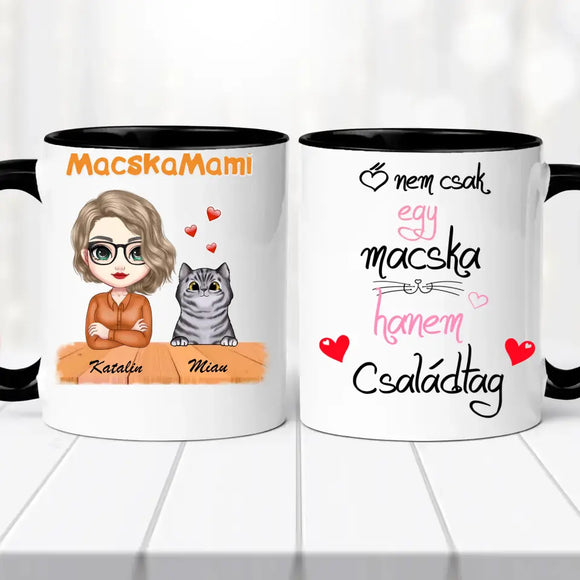 Macskás Egyedi Bögre