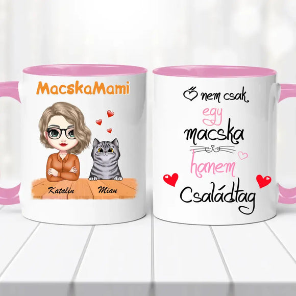 Macskás Egyedi Bögre