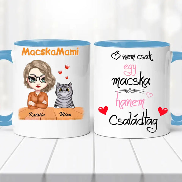 Macskás Egyedi Bögre