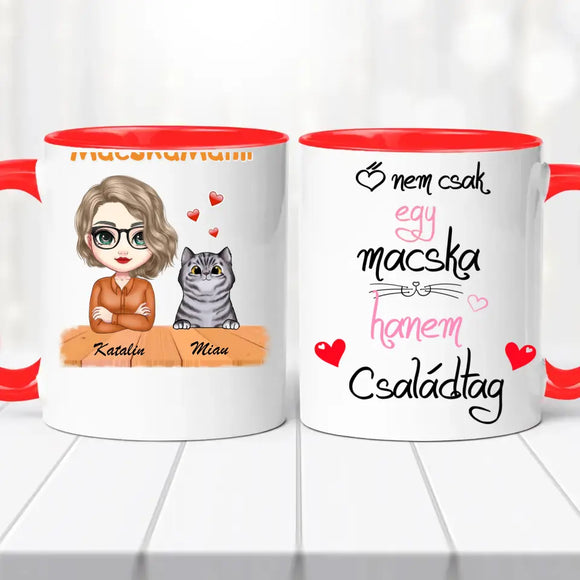 Macskás Egyedi Bögre