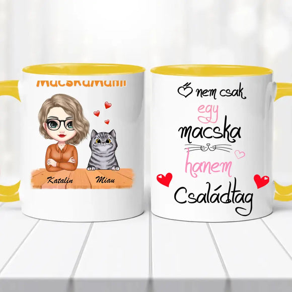 Macskás Egyedi Bögre