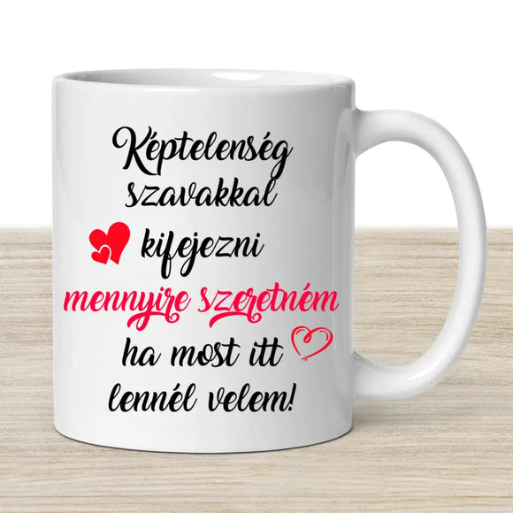 Szerelmes bögre – fa alatti dizájnnal