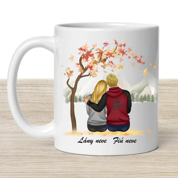 Szerelmes bögre – fa alatti dizájnnal