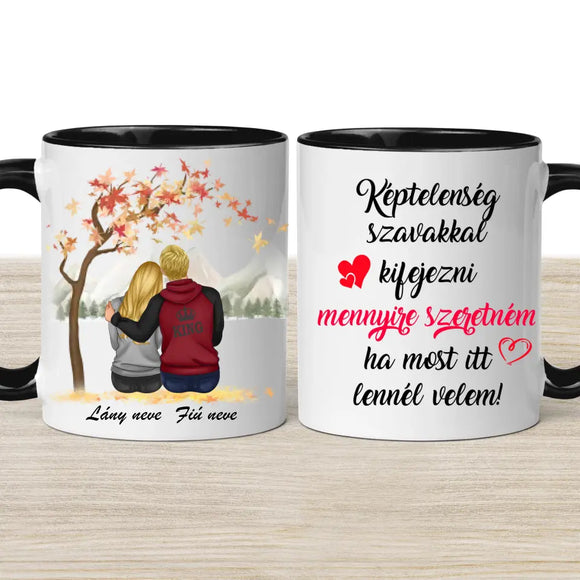 Szerelmes bögre – fa alatti dizájnnal