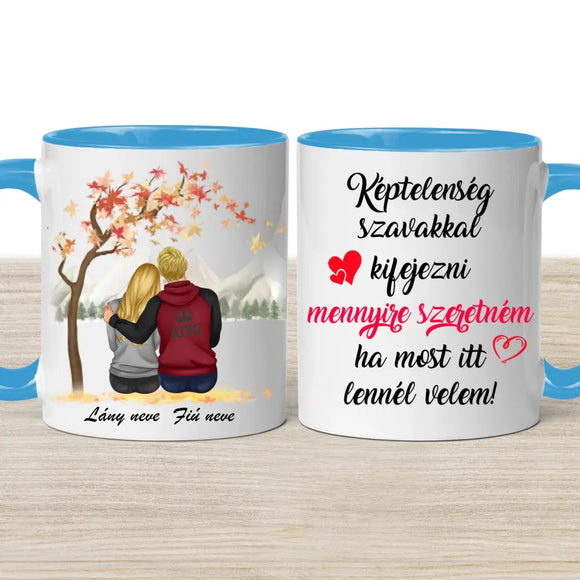 Szerelmes bögre – fa alatti dizájnnal