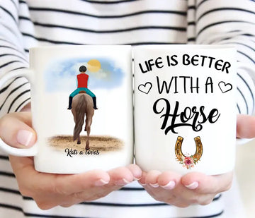 Lovas bögre – egyedi mintával No.2 - 0