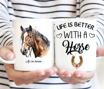 Lovas bögre – egyedi mintával - 0