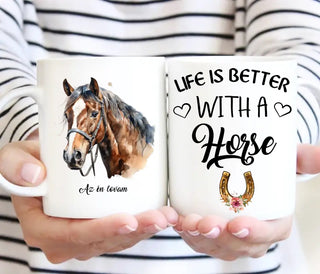 Lovas bögre – egyedi mintával