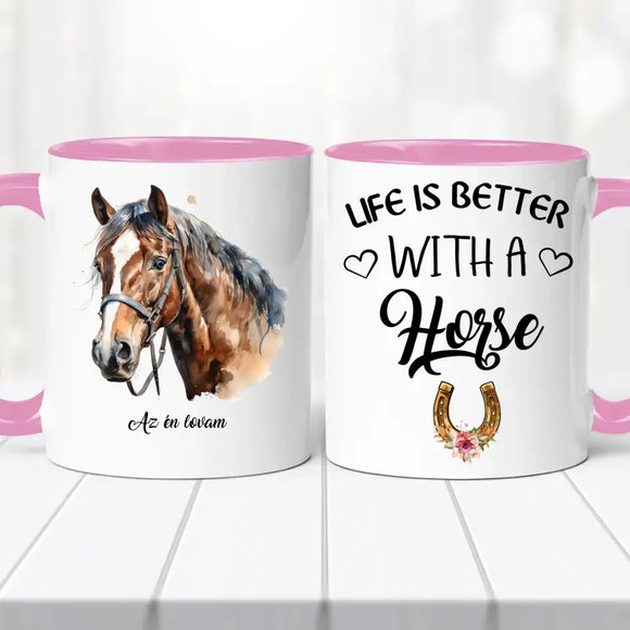 Lovas bögre – egyedi mintával