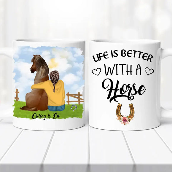 Lovas bögre – lányos változat