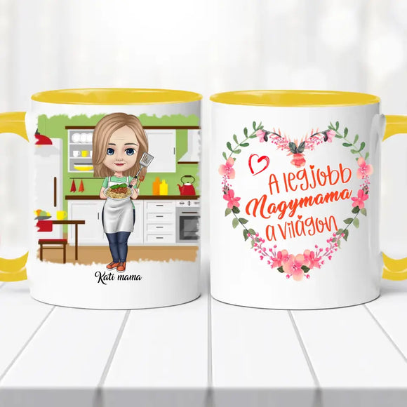 Névre szóló bögre – legjobb nagymamának