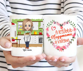 Névre szóló bögre – legjobb nagymamának - 0