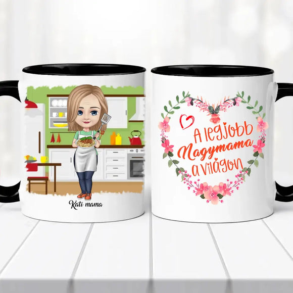 Névre szóló bögre – legjobb nagymamának