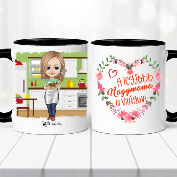 Névre szóló bögre – legjobb nagymamának