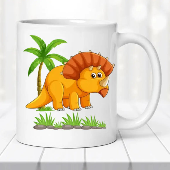 Egyedi Névre Szóló Dinós Bögre – Személyre Szabható Dinoszauruszos Ajándék Gyerekeknek