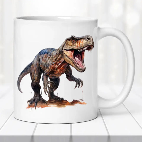 Névre szóló dinós bögre – fiús stílusban