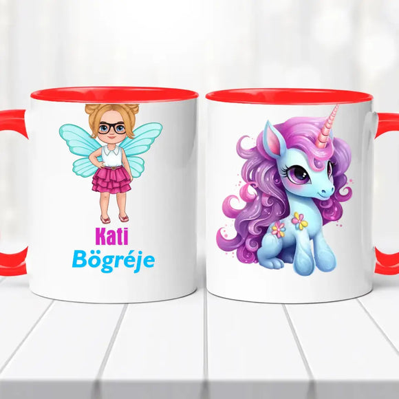 Névre szóló bögre – pónis lányos mintával