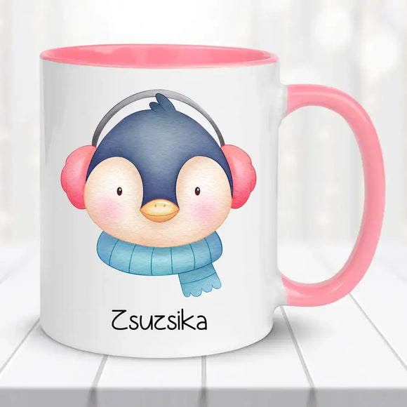 Karácsonyi bögre gyerekeknek – téli állatokkal