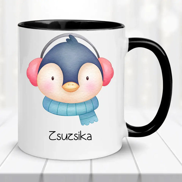 Karácsonyi bögre gyerekeknek – téli állatokkal