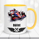 Névre szóló autós bögre – Forma 1 stílus-7