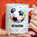 Névre szóló focis bögre – egyedi felirattal