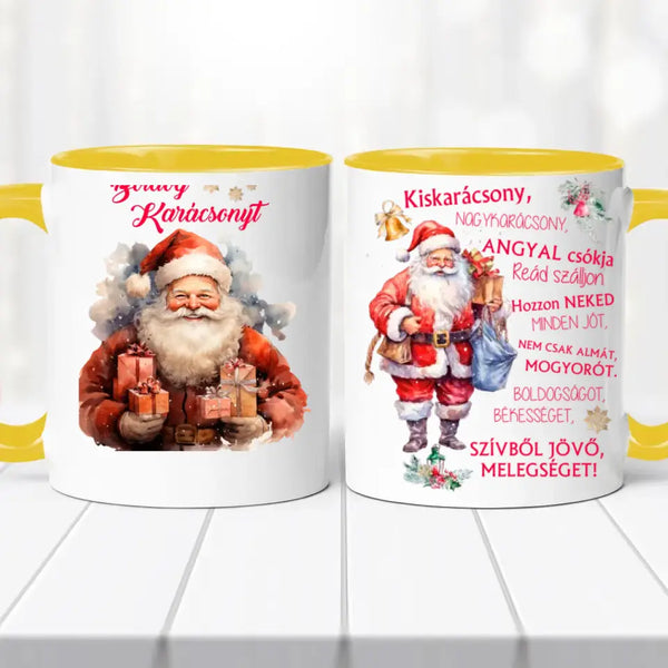 Karácsonyi bögre – Télapó grafikával