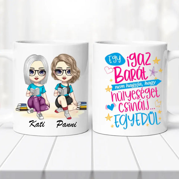Barátnős bögre – két lányos dizájn
