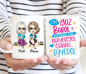 Barátnős bögre – két lányos dizájn - 0
