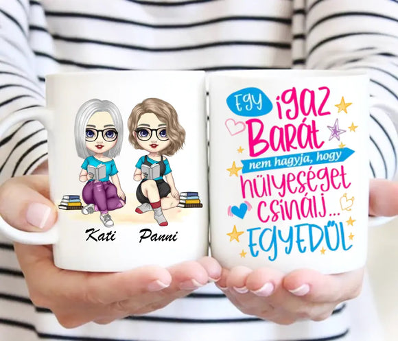 Barátnős bögre – két lányos dizájn