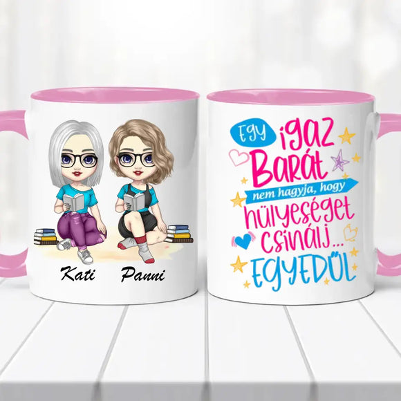 Barátnős bögre – két lányos dizájn